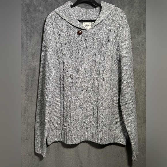 Cotton&Rye Other - Cotton and Rye Knit Woven Grey Long Sleeve Sweater Pullover Men’s Size Large